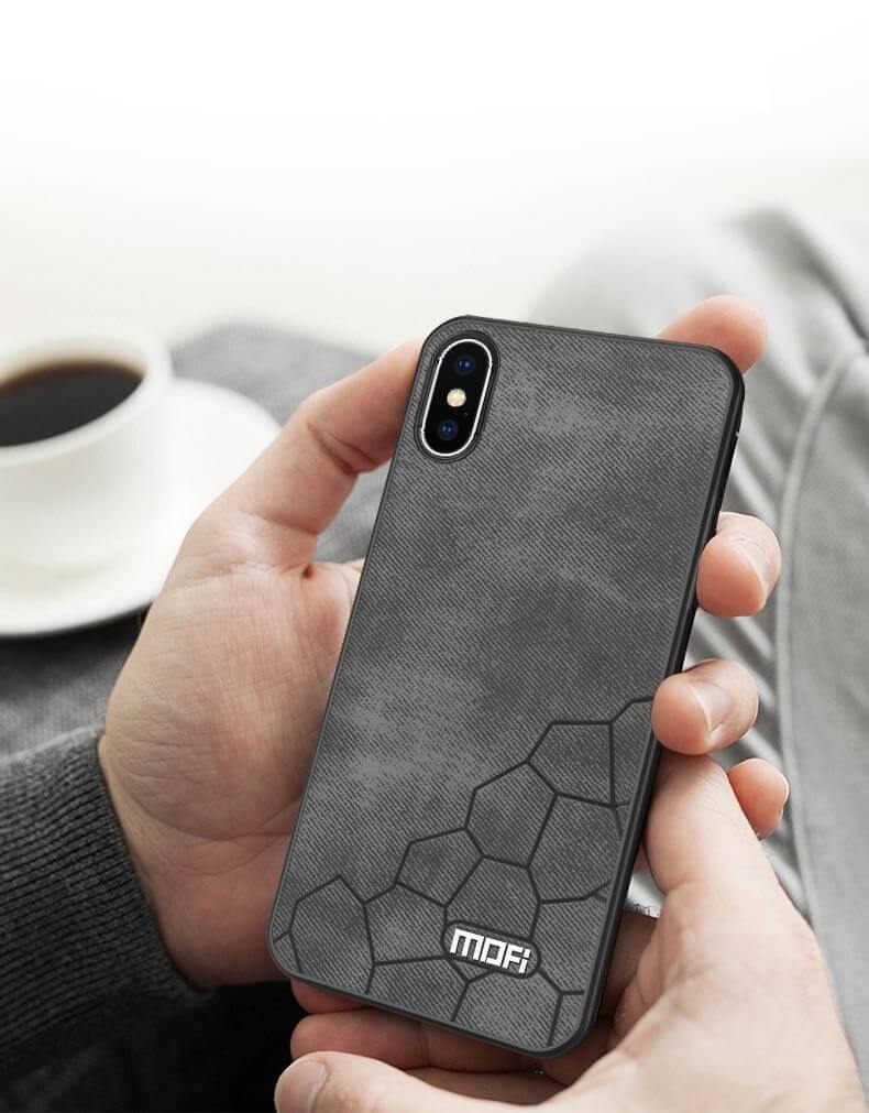 Luxury Fabric Hard Back Cover For iPhone Models - MaviGadget