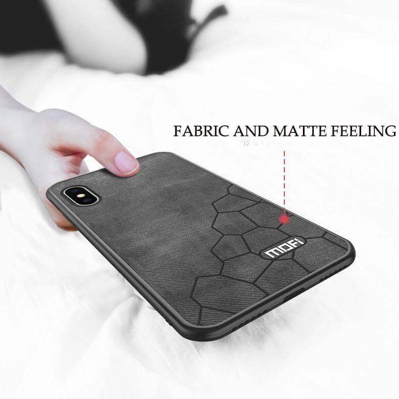 Luxury Fabric Hard Back Cover For iPhone Models - MaviGadget
