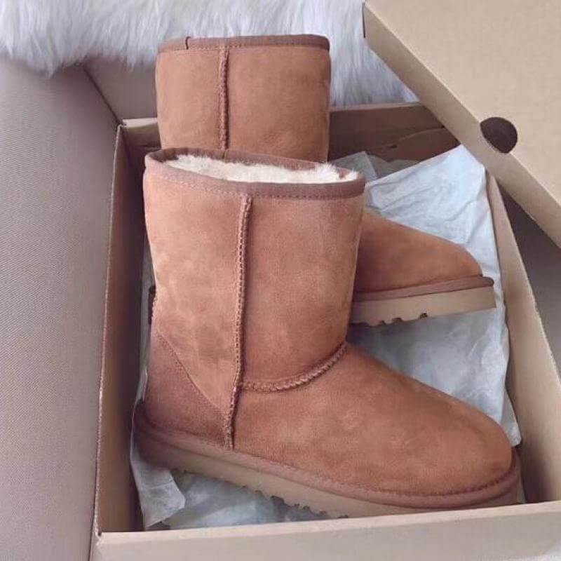 Natural Warm Leather Boots - MaviGadget