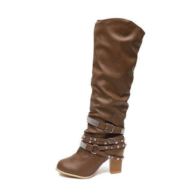 Designer Stylish Mid-calf  Non-slip Female Boots - MaviGadget