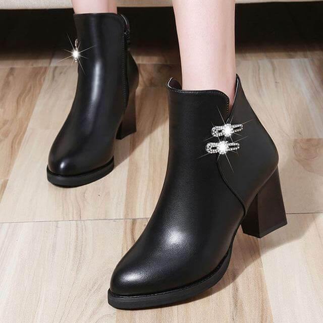 Stylish Fashion Pure High Heels Boots - MaviGadget