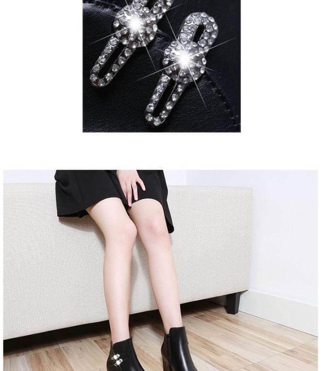 Stylish Fashion Pure High Heels Boots - MaviGadget
