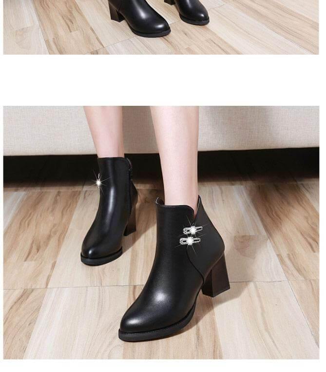 Stylish Fashion Pure High Heels Boots - MaviGadget