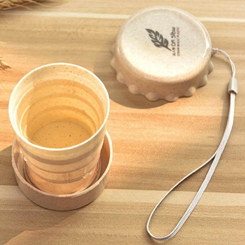 Environment-friendly Portable Wheat Plastic Foldable To go Cup - MaviGadget