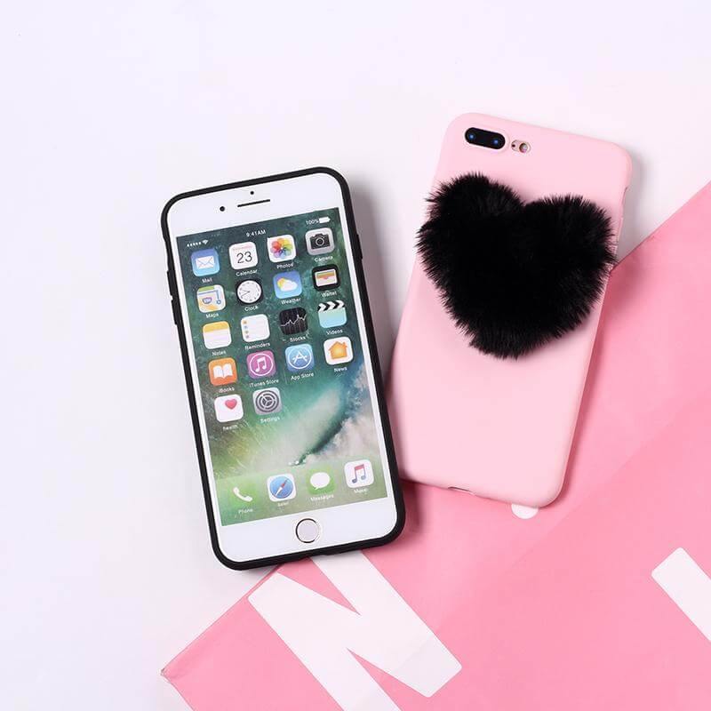 Fluffy Lover Heart Cute Iphone Cases - MaviGadget