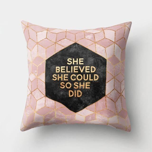 Square Decorative Geometric Striped Pillow Cases - MaviGadget