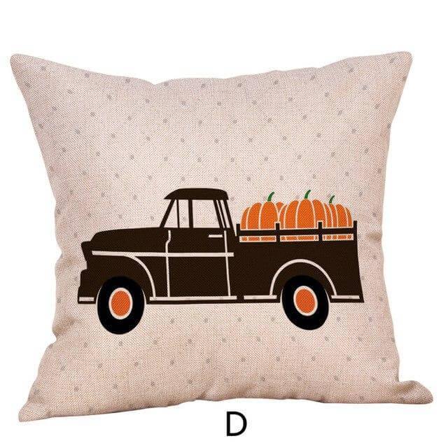 Pumpkin Truck Halloween Fall Pillow Cases - MaviGadget