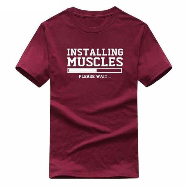 Installing Muscles Funny T-shirt - MaviGadget