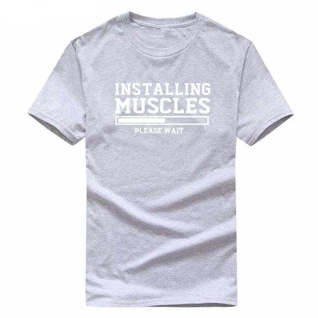 Installing Muscles Funny T-shirt - MaviGadget