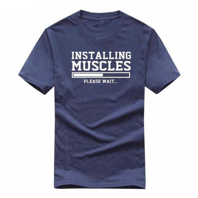 Installing Muscles Funny T-shirt - MaviGadget