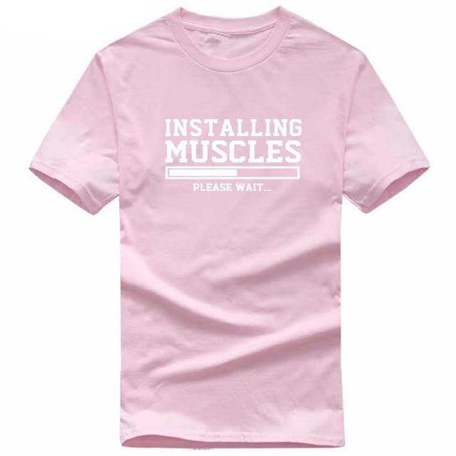 Installing Muscles Funny T-shirt - MaviGadget