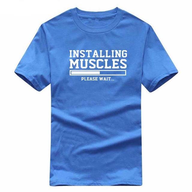 Installing Muscles Funny T-shirt - MaviGadget