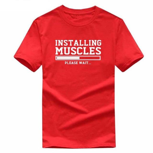 Installing Muscles Funny T-shirt - MaviGadget