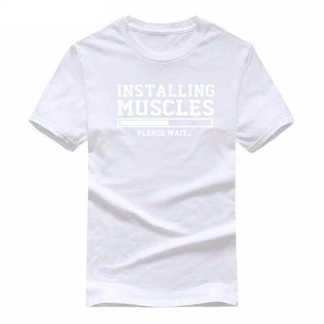 Installing Muscles Funny T-shirt - MaviGadget