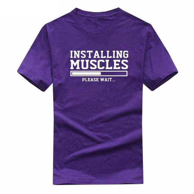 Installing Muscles Funny T-shirt - MaviGadget