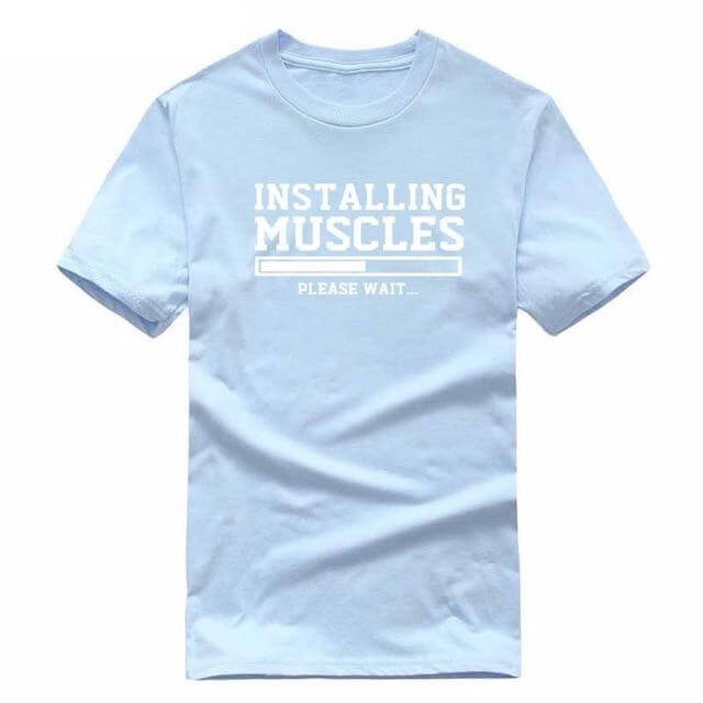 Installing Muscles Funny T-shirt - MaviGadget