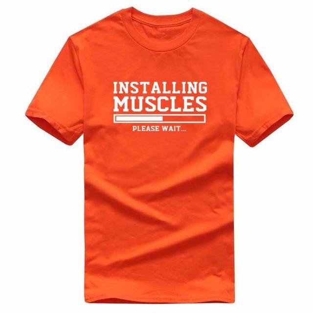 Installing Muscles Funny T-shirt - MaviGadget