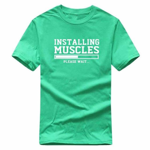 Installing Muscles Funny T-shirt - MaviGadget