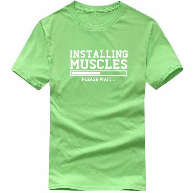 Installing Muscles Funny T-shirt - MaviGadget