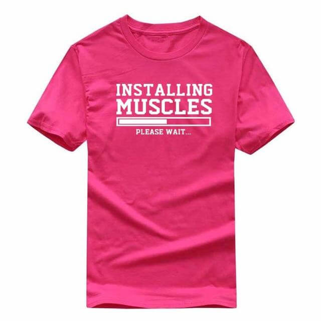 Installing Muscles Funny T-shirt - MaviGadget