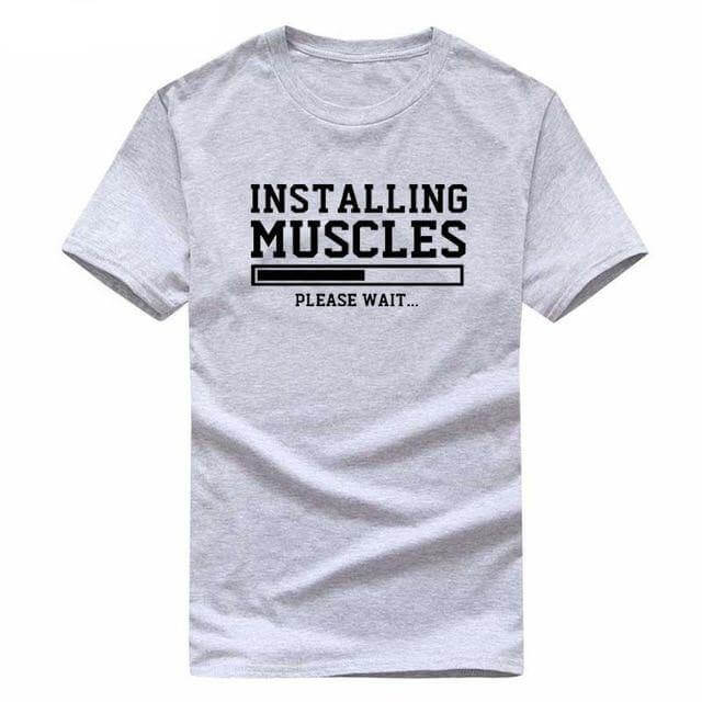 Installing Muscles Funny T-shirt - MaviGadget