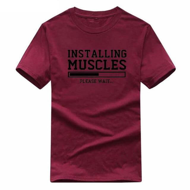 Installing Muscles Funny T-shirt - MaviGadget