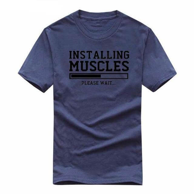 Installing Muscles Funny T-shirt - MaviGadget