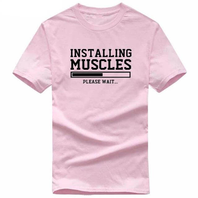 Installing Muscles Funny T-shirt - MaviGadget