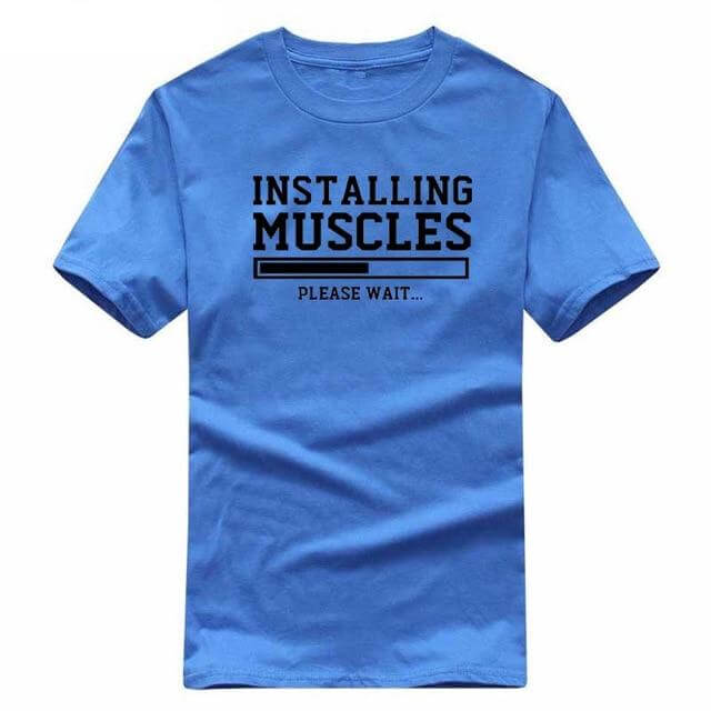 Installing Muscles Funny T-shirt - MaviGadget