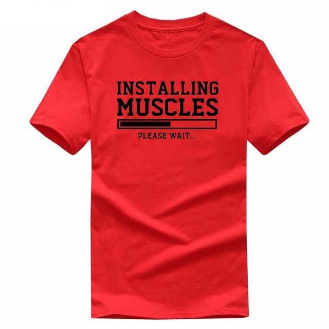 Installing Muscles Funny T-shirt - MaviGadget