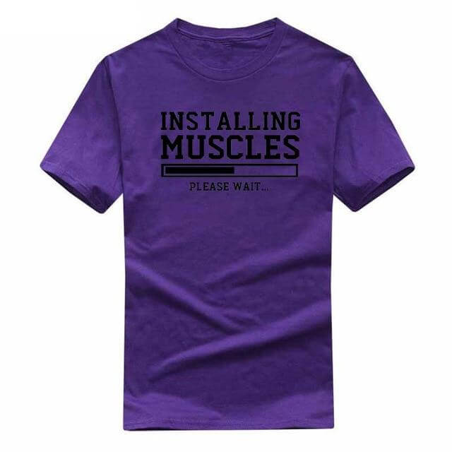 Installing Muscles Funny T-shirt - MaviGadget