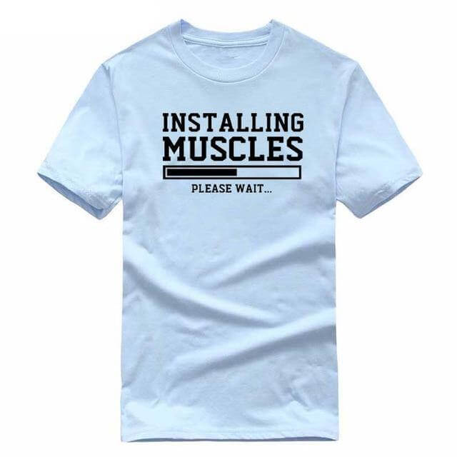 Installing Muscles Funny T-shirt - MaviGadget