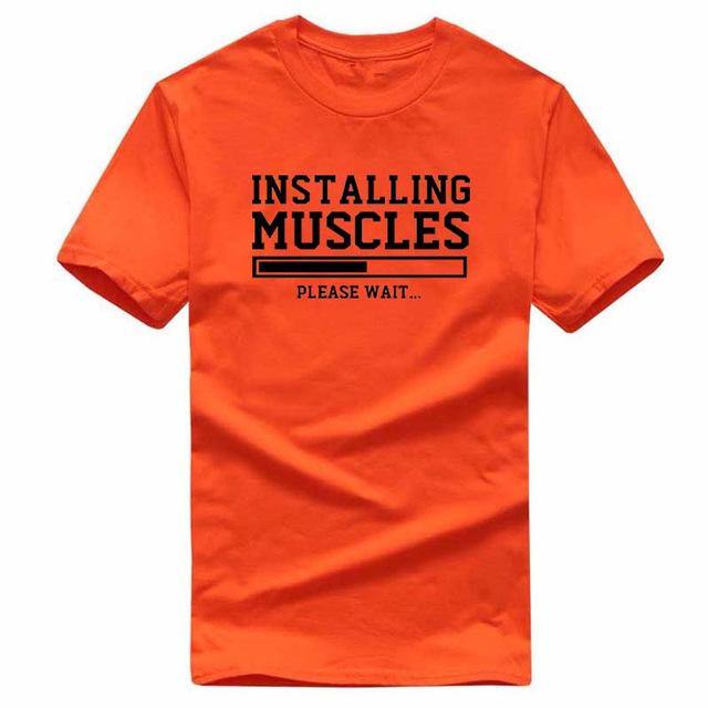 Installing Muscles Funny T-shirt - MaviGadget
