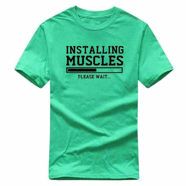 Installing Muscles Funny T-shirt - MaviGadget