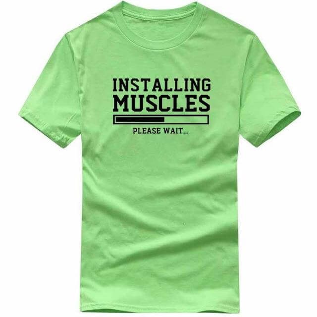 Installing Muscles Funny T-shirt - MaviGadget