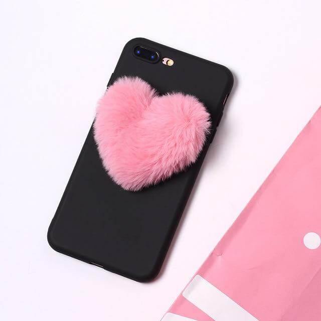 Fluffy Lover Heart Cute Iphone Cases - MaviGadget