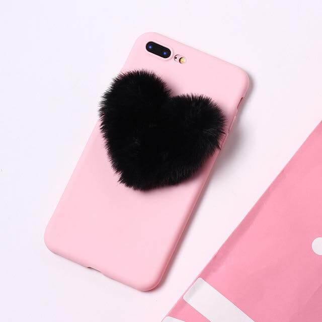 Fluffy Lover Heart Cute Iphone Cases - MaviGadget