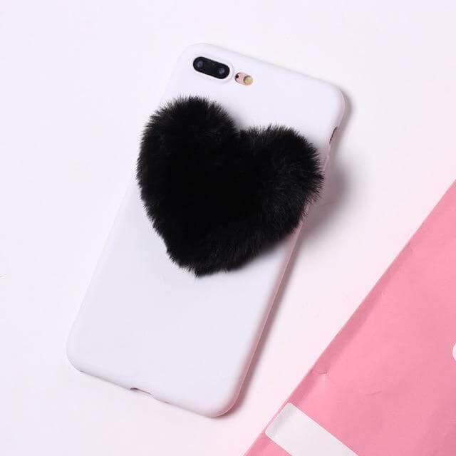 Fluffy Lover Heart Cute Iphone Cases - MaviGadget
