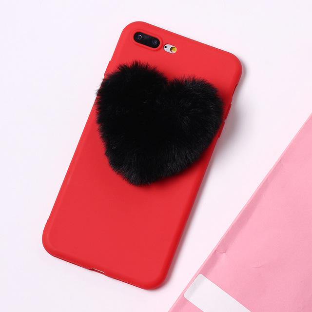 Fluffy Lover Heart Cute Iphone Cases - MaviGadget