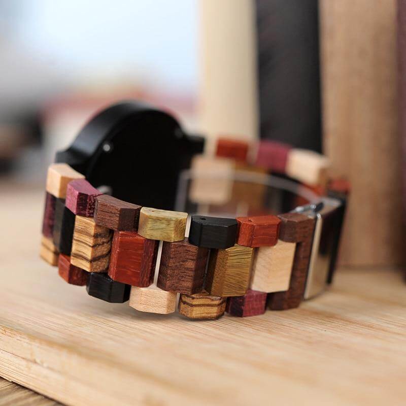 Handmade Wood Colorful Watch - MaviGadget