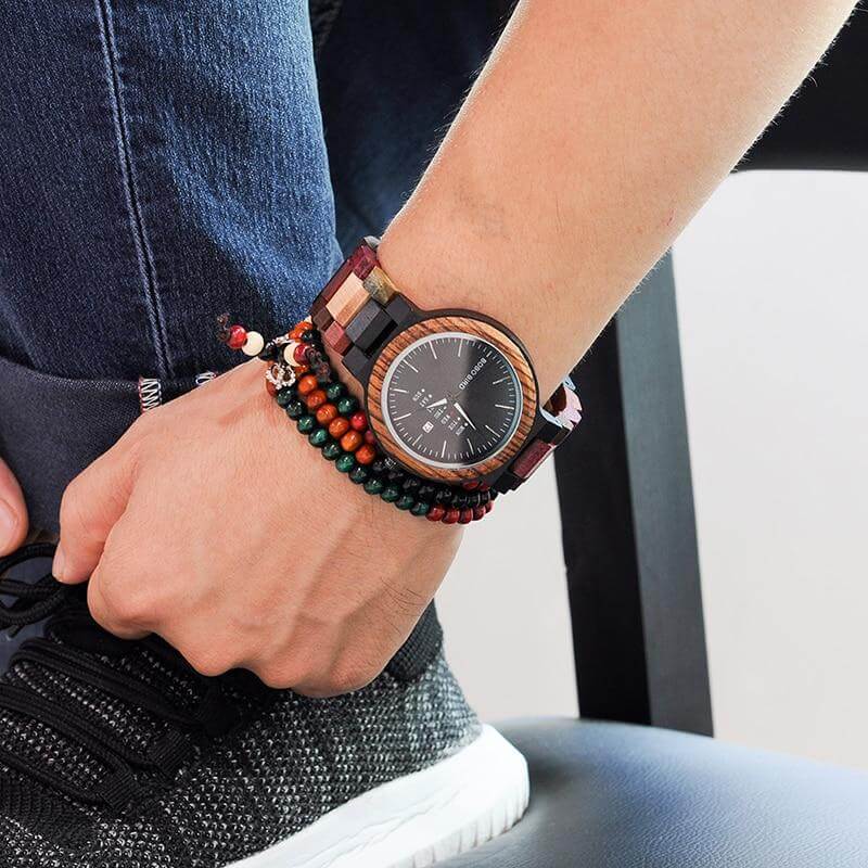 Handmade Wood Colorful Watch - MaviGadget