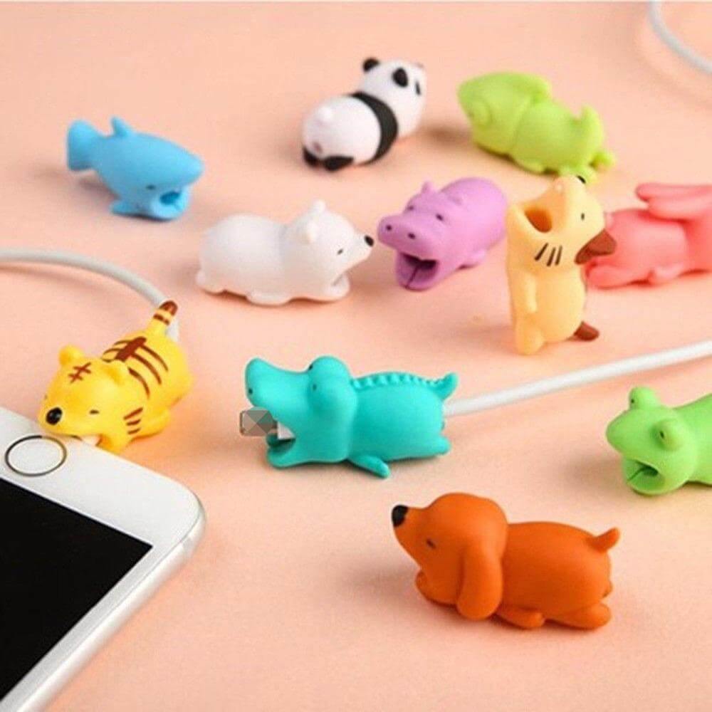 Cartoon Animals USB Cable Protector - MaviGadget