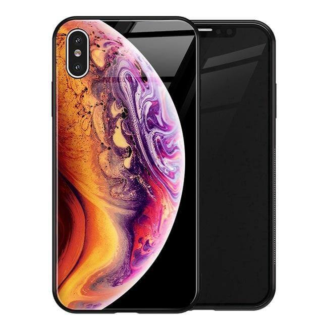 Luxury Space Silicone Glass Anti Slip Iphone Cases - MaviGadget