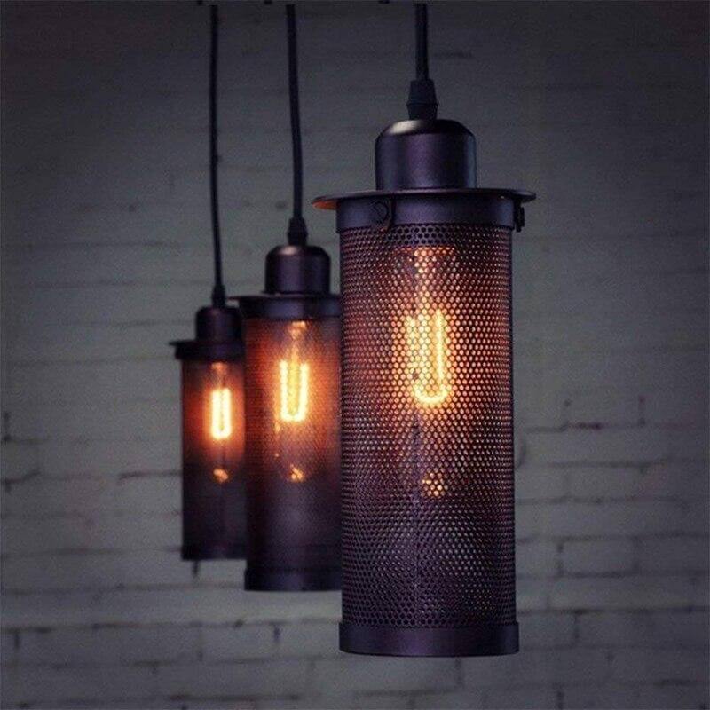 Nordic Loft Style Iron Cage Vintage Lamp - MaviGadget