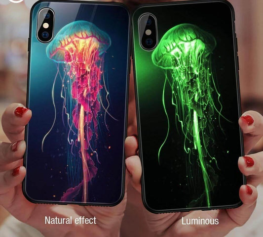 Iphone Luminous Cute Luxury Anti Scratch Glass Case - MaviGadget