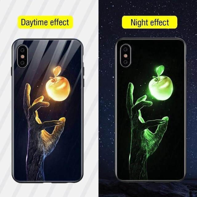 Iphone Luminous Cute Luxury Anti Scratch Glass Case - MaviGadget