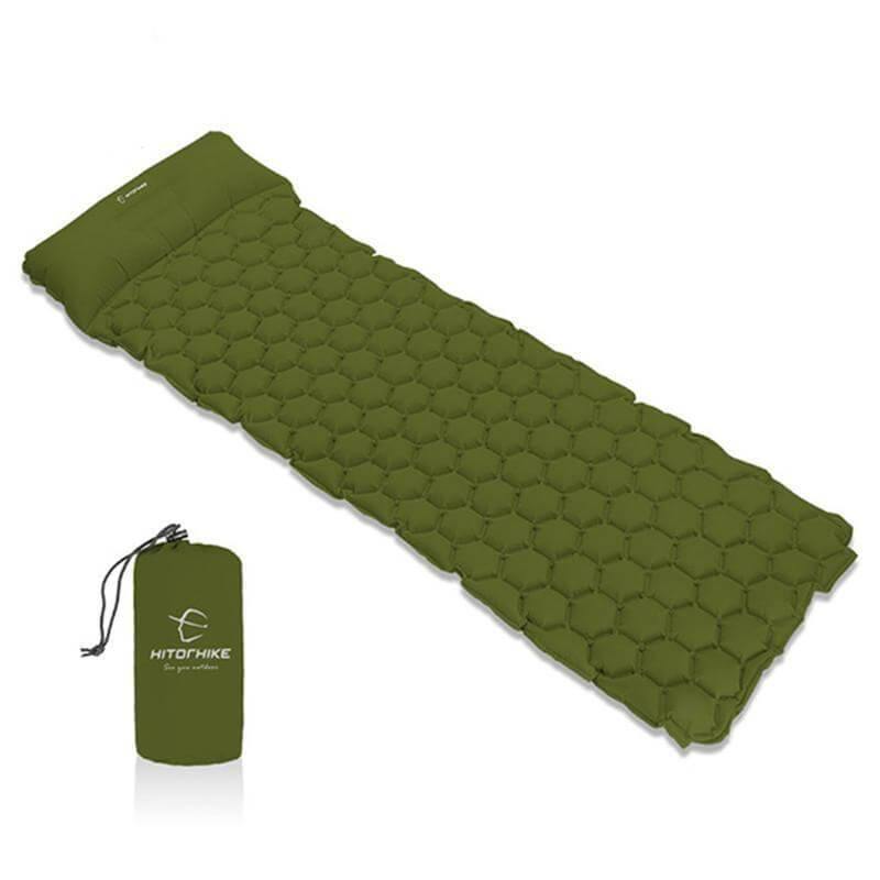 Inflatable Sleeping Camping Pad Mat With Pillow - MaviGadget