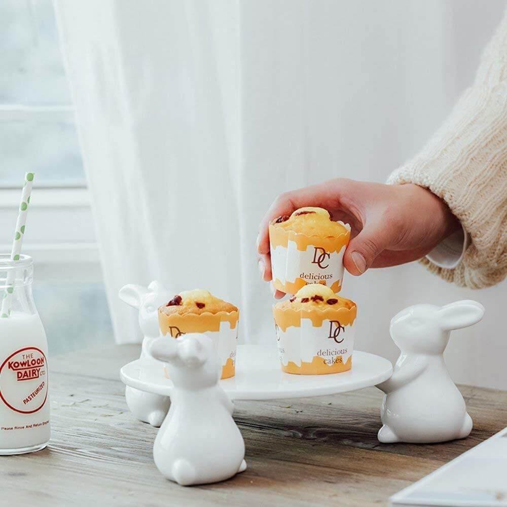 Rabbit Ceramic Dessert Server Tray - MaviGadget