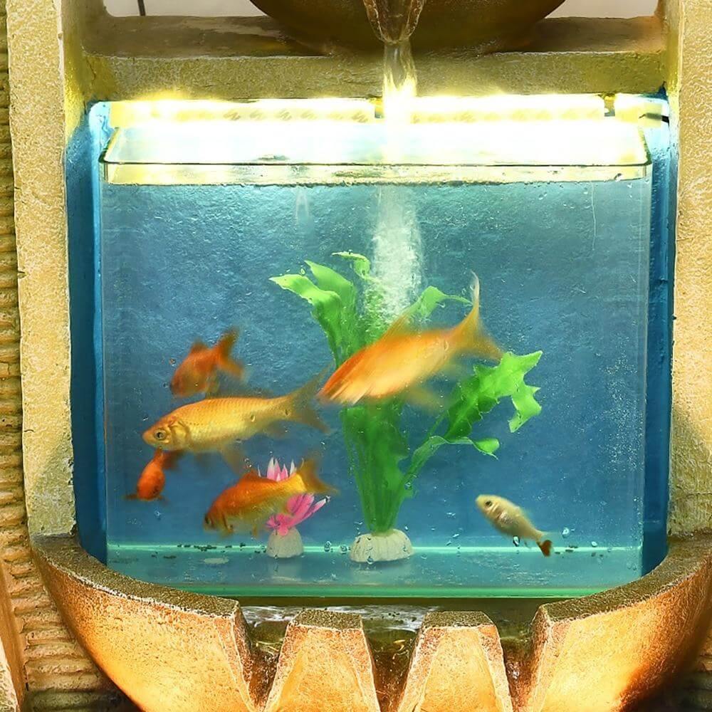European Style Creative Fish Tank Decoration with Led Chandelier - MaviGadget