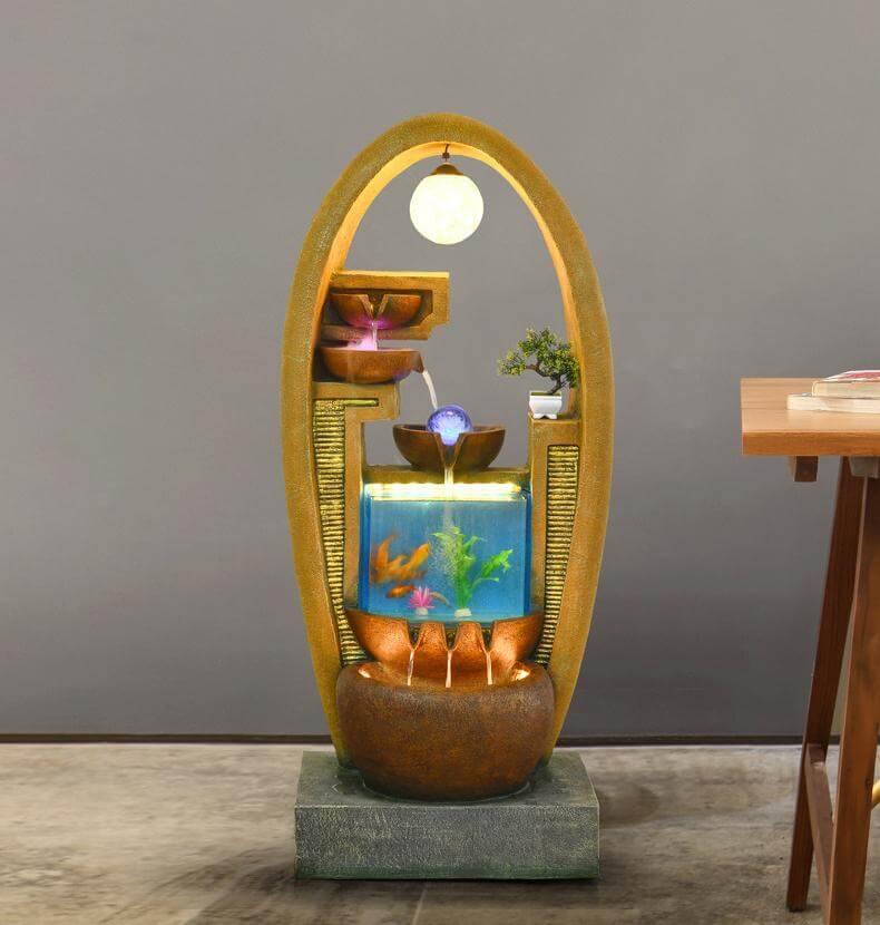 European Style Creative Fish Tank Decoration with Led Chandelier - MaviGadget